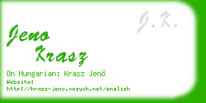 jeno krasz business card